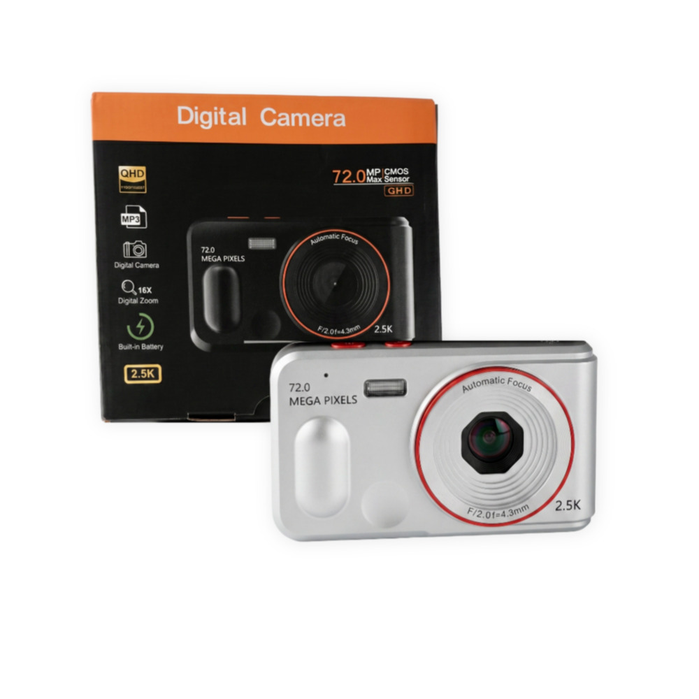 Compact Digital Camera - Silver 72.0 MP with 2.5K Video
